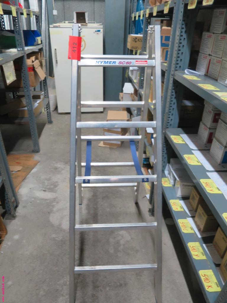 Used Hymer aluminium folding ladder for Sale (Auction Premium) | NetBid Industrial Auctions