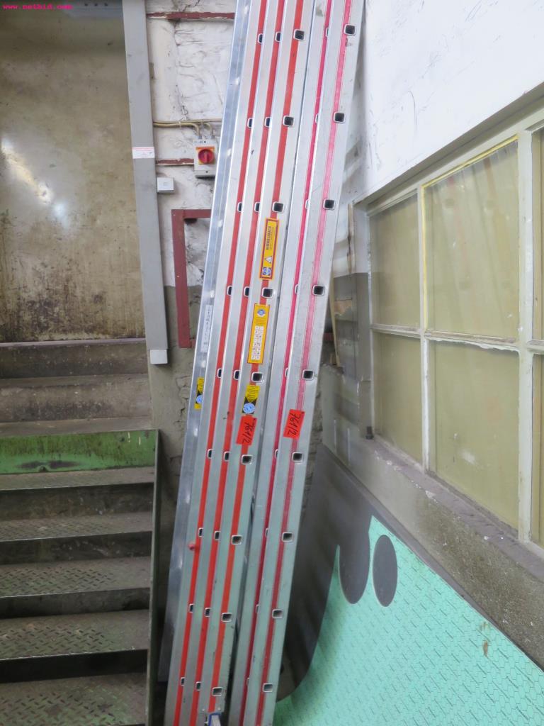 Used 2 aluminium sliding ladders for Sale (Auction Premium) | NetBid Industrial Auctions