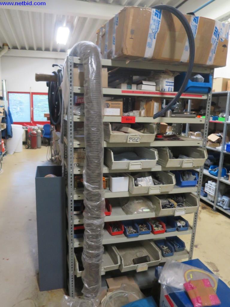 Used ca. 20 lfm. Sheet steel shelving for Sale (Auction Premium) | NetBid Industrial Auctions