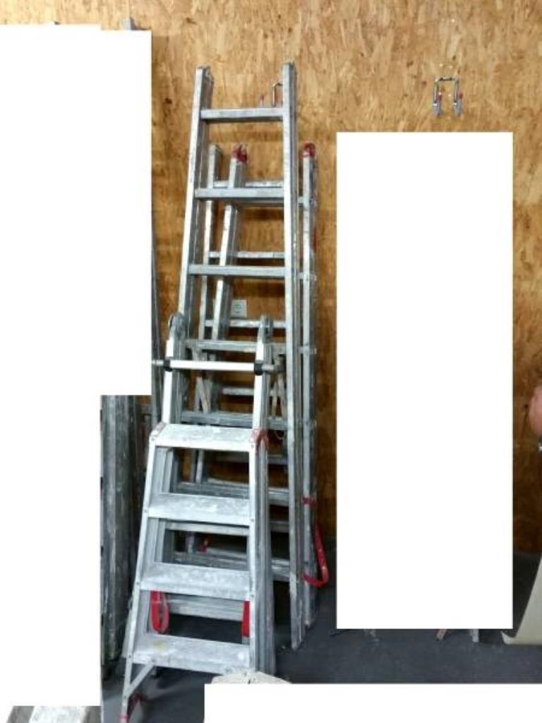 Used Item Aluminum folding/angle ladders for Sale (Auction Premium) | NetBid Industrial Auctions