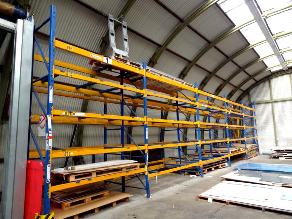 Used 15 rm. Double pallet rack for Sale (Auction Premium) | NetBid Industrial Auctions