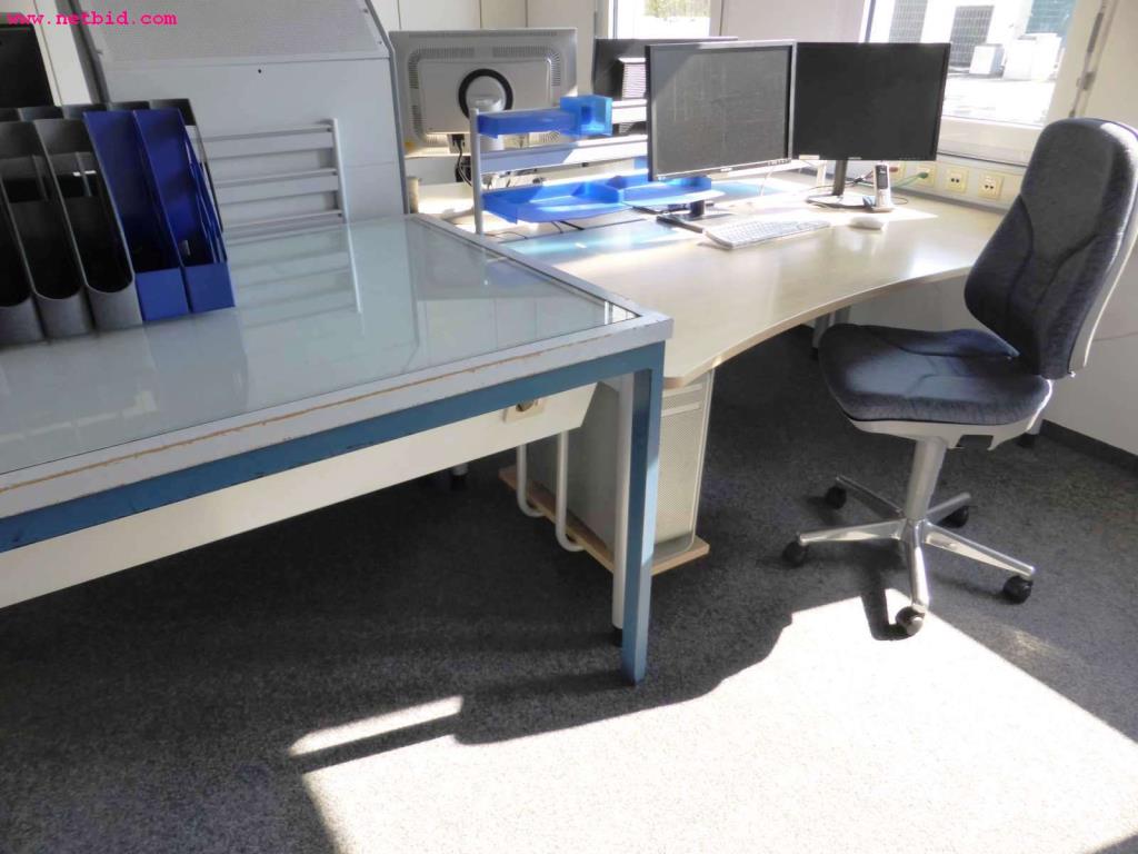 Used Angular Office Desk Combination For Sale Auction Premium