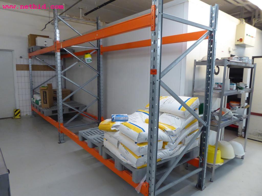 Used ca. 6 lfm. Heavy-duty pallet racking for Sale (Auction Premium) | NetBid Industrial Auctions