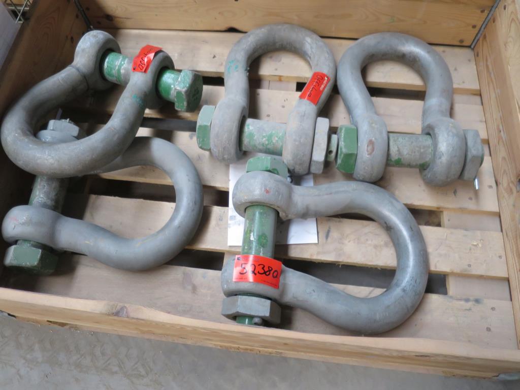 Used WLL 55 t, Green Pin 3 bow shackles for Sale (Trading Premium) | NetBid Industrial Auctions