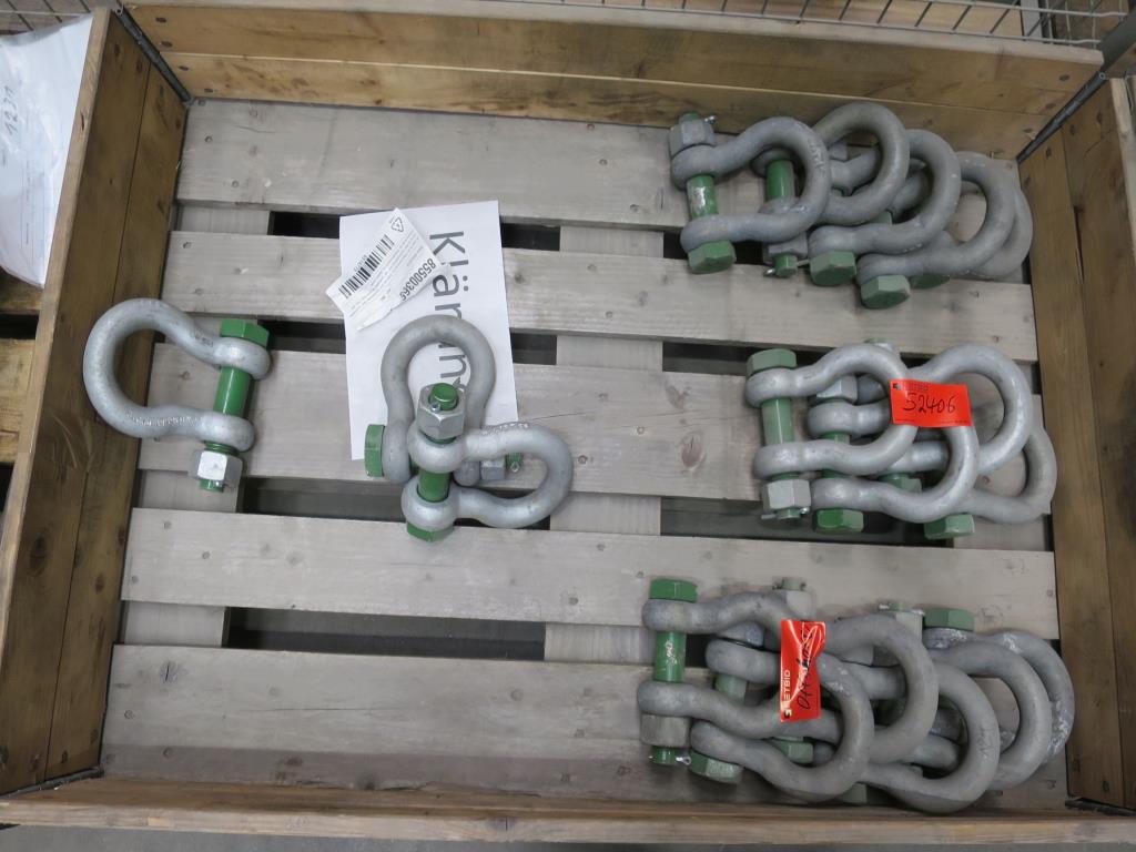 Used WLL 12 t, Green Pin 18 bow shackles for Sale (Auction Premium) | NetBid Industrial Auctions