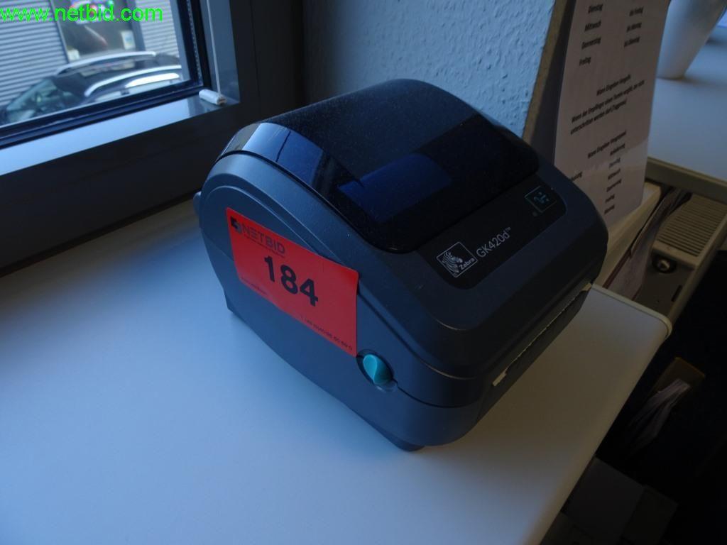 Used ZEBRA GK420d Label printer (surcharge subject to change!) for Sale (Auction Premium) | NetBid Industrial Auctions