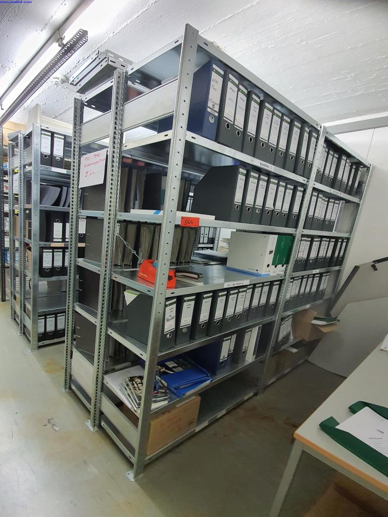 Used 12 lfm. Sheet steel shelving for Sale (Auction Premium) | NetBid Industrial Auctions