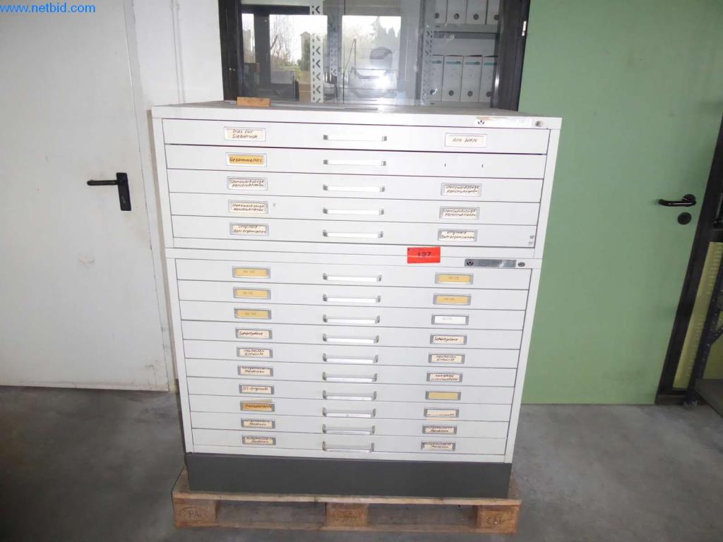 Used 2 horizontal drawing cabinets for Sale (Auction Premium) | NetBid Industrial Auctions