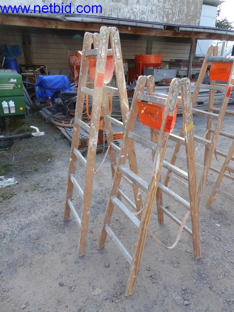 Used Wooden stepladder for Sale (Online Auction) | NetBid Industrial Auctions