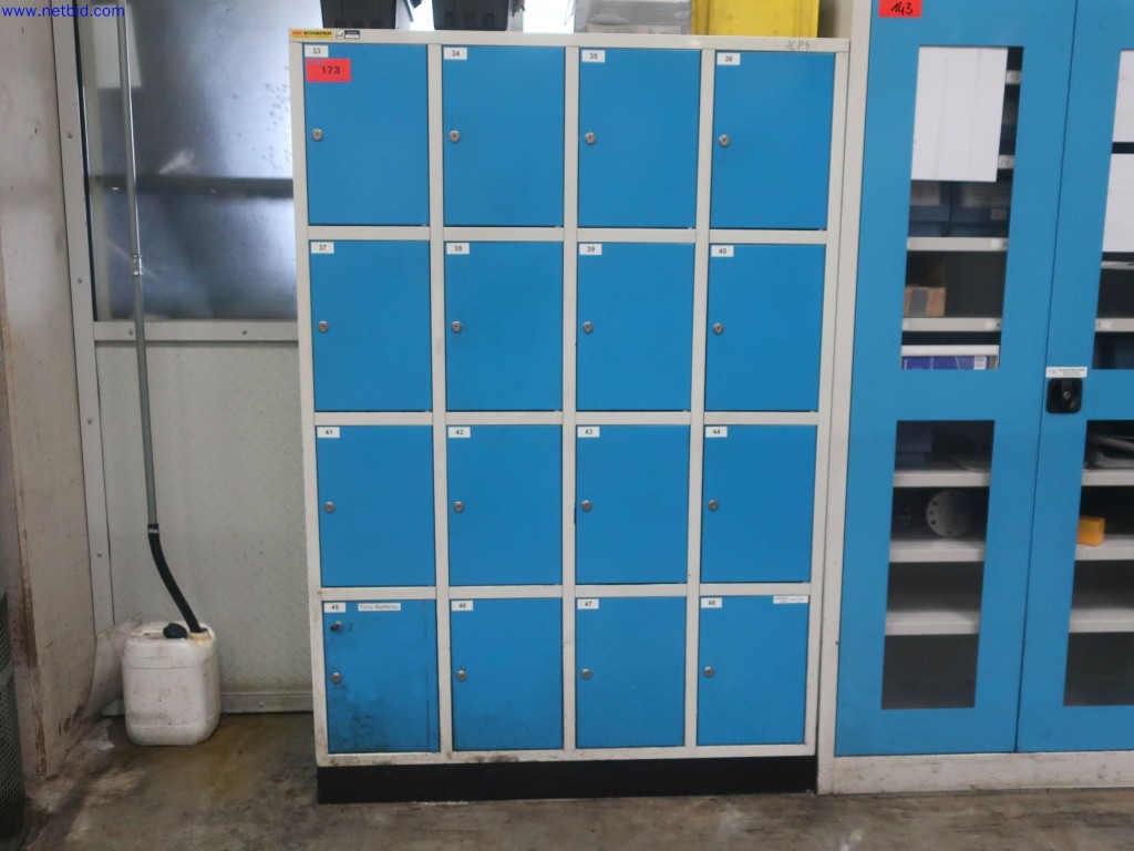 Used SCHÄFER (grau/blau) Steel safe deposit box for Sale (Auction Premium) | NetBid Industrial Auctions