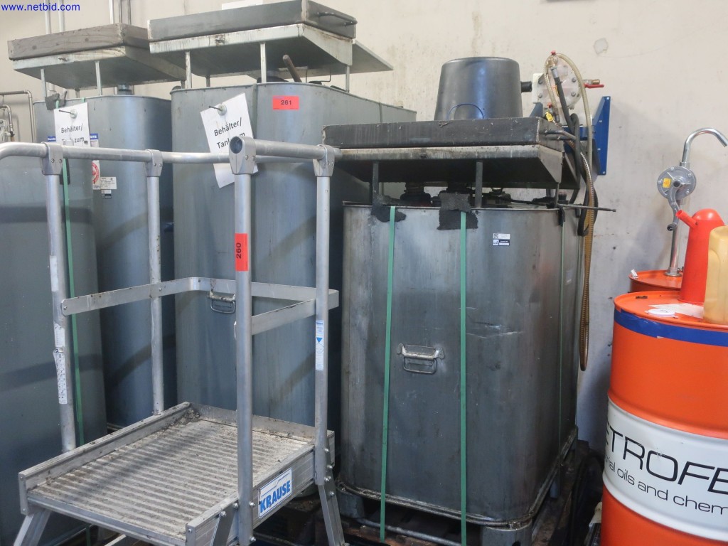 Used 3 Galvanized storage tank for emulsion for Sale (Auction Premium) | NetBid Industrial Auctions