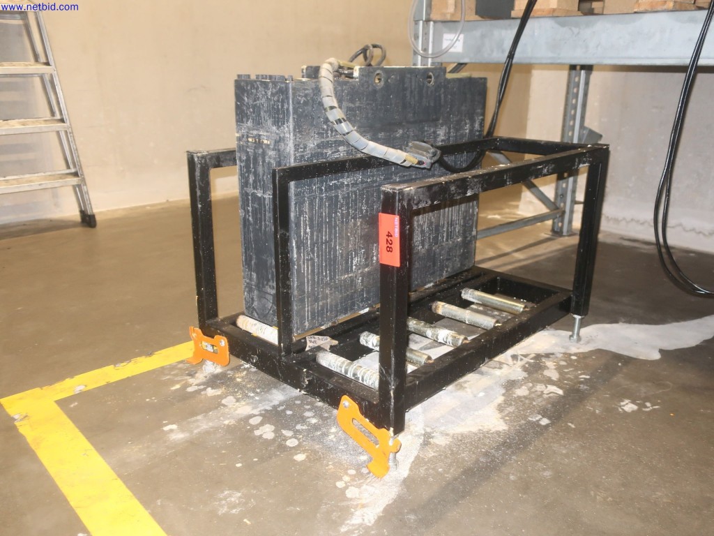 Used Forklift battery storage rack (black) for Sale (Auction Premium) | NetBid Industrial Auctions