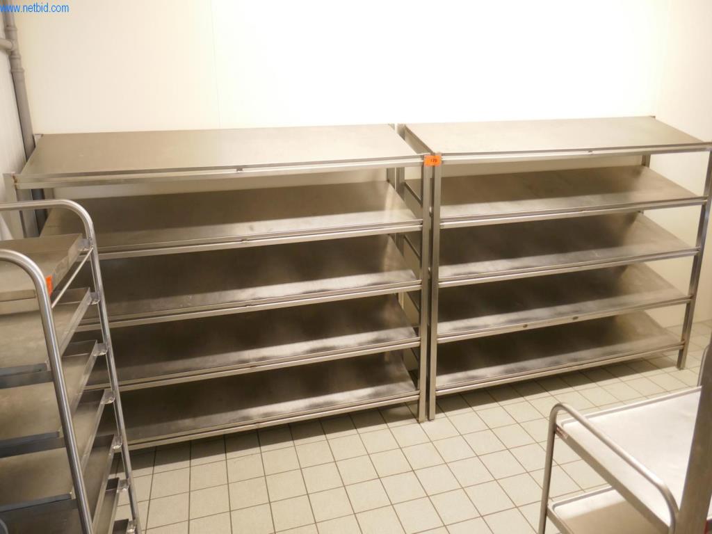 3 Stainless steel shelves (Auction Premium) | NetBid ?eská republika