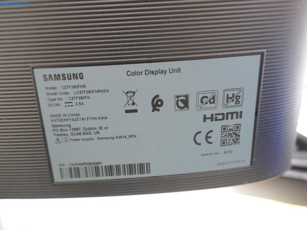 Used Samsung C27F390FHR 27" monitor for Sale (Auction Premium) | NetBid Slovenija