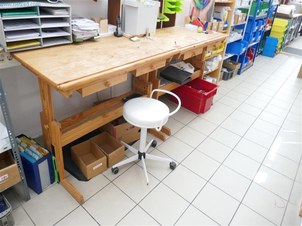 Used 2 Wooden work tables for Sale (Auction Premium) | NetBid Slovenija