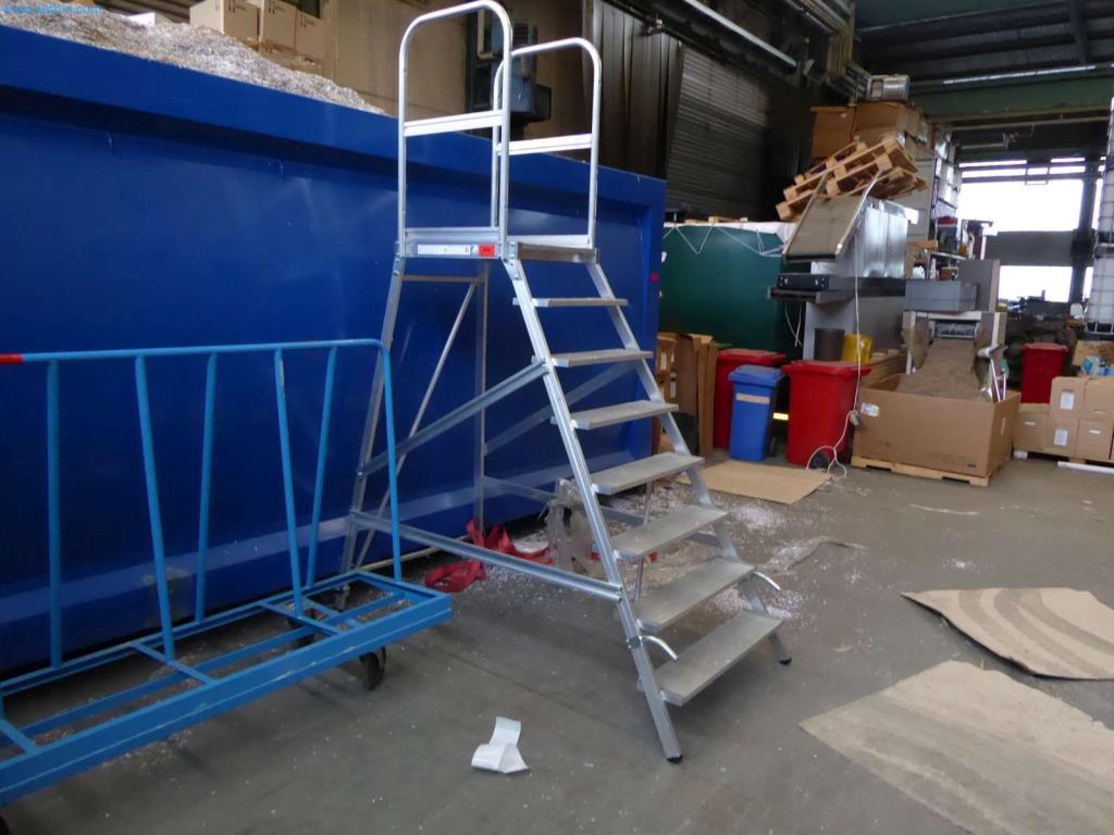 Used Günzburger 56108 Aluminum platform ladder for Sale (Auction Premium) | NetBid Industrial Auctions