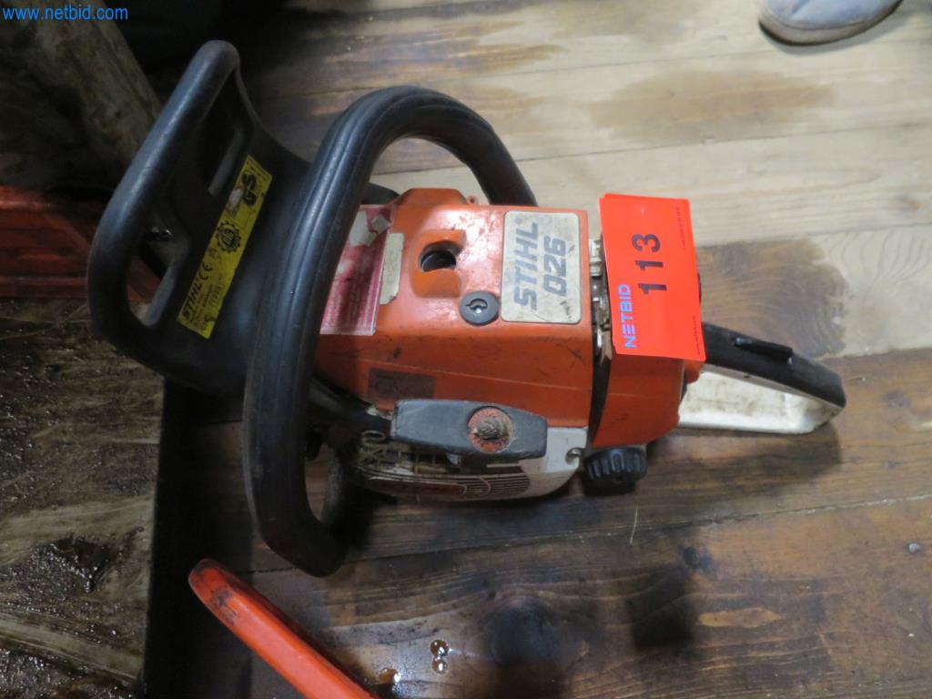 Used Stihl 026 Motorized chain saw for Sale (Auction Premium) | NetBid Industrial Auctions
