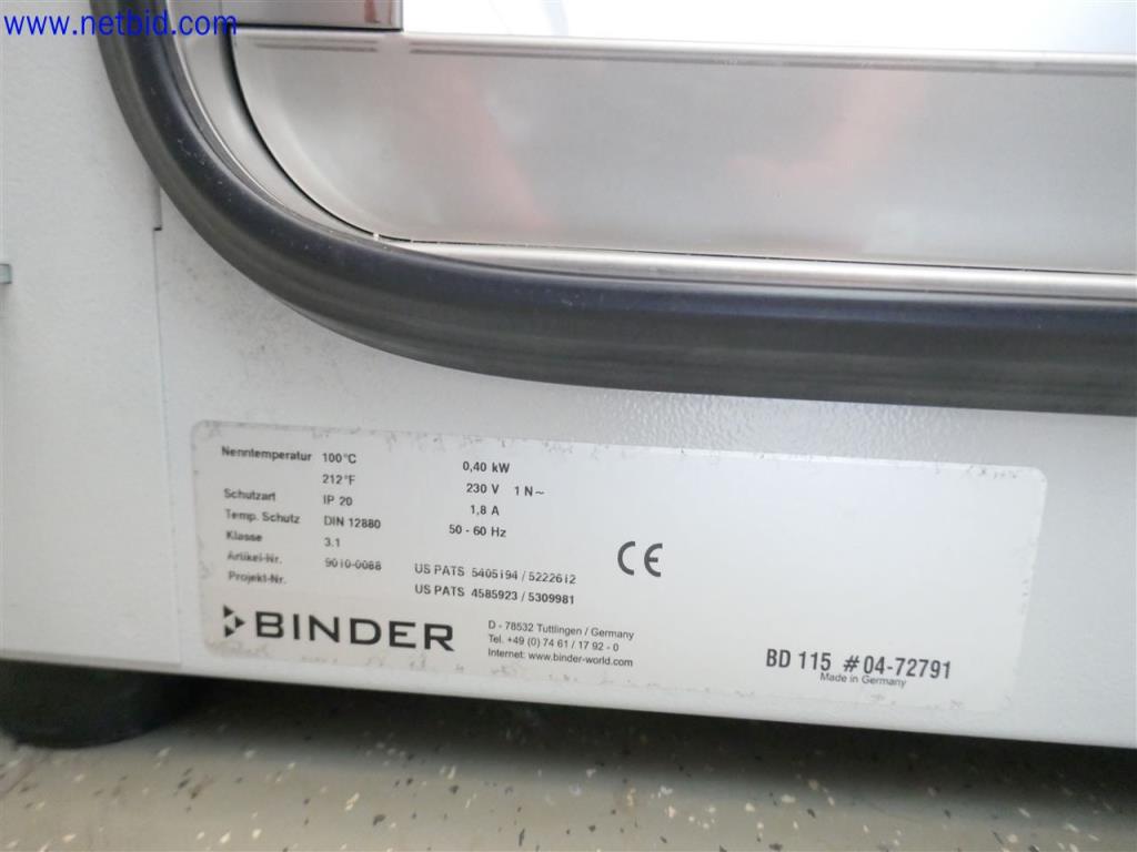 Binder BD115 Inkubator gebraucht kaufen (Auction Premium) | NetBid Industrie-Auktionen