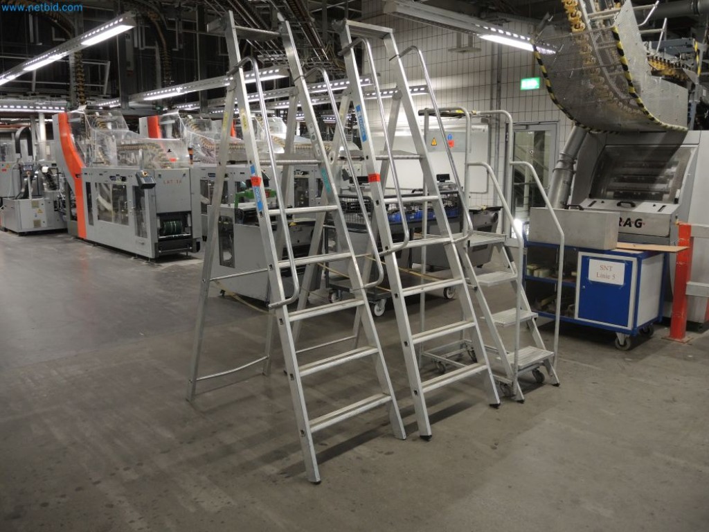 Used Zarges 3 Aluminum folding ladders for Sale (Auction Premium) | NetBid Industrial Auctions